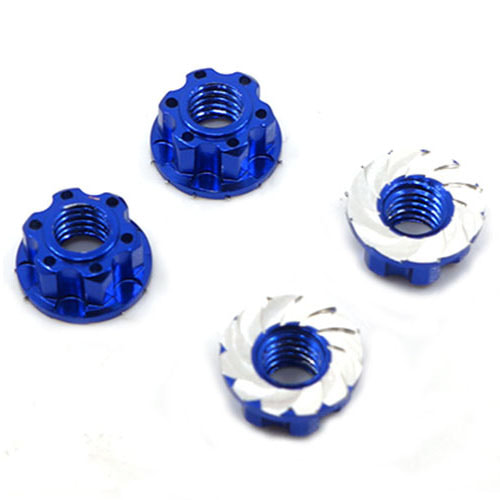 하비몬[#YA-0448DB] [4개입] 4mm Aluminium Wheel Flange Lock Nut for RC Car (Dark Blue)[상품코드]YEAH RACING