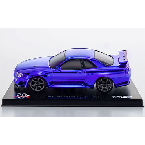 하비몬[#KYMZP427CBL-B] [바디 세트] 1/27 MINI-Z AWD MA-020 series Nissan Skyline GT-R V･Spec Ⅱ Nur (R34) Chrome Blue Special Edition - 20th Anniversary Body Set[상품코드]KYOSHO