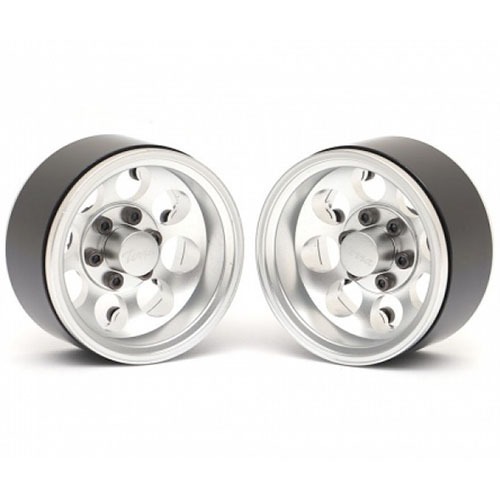 하비몬[#BRW780917S] [2개입] 1.9 Terra Classic 8-Hole Aluminum Deep Dish Beadlock Wheels w/XT601 Hubs (Silver)[상품코드]BOOM RACING