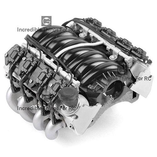 하비몬[선주문필수] [#GRC/G153S] LS7 Simulated V8 Engine/ Motor Heat Sink Cooling Fan for Crawler 36mm Motor Silver[상품코드]GRC