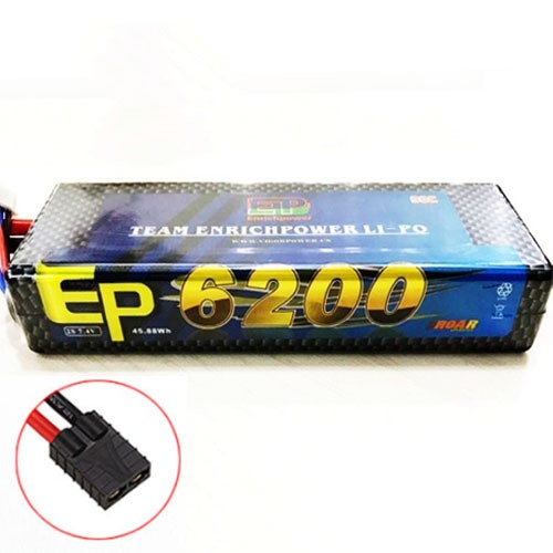 하비몬[#6200-2S-90C-TRX] 7.4V 6200mAh 90C Hard Case Lipo Battery (TRX잭)[상품코드]EP POWER