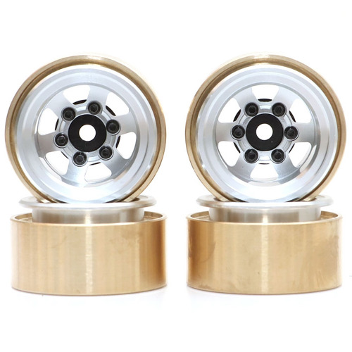 하비몬[#BRW780938TE37-S] [4개입] KRAIT™ 1.0&quot; TE37 Beadlock Wheel w/ Brass Rings &amp; Hub Options Set (Silver)[상품코드]BOOM RACING