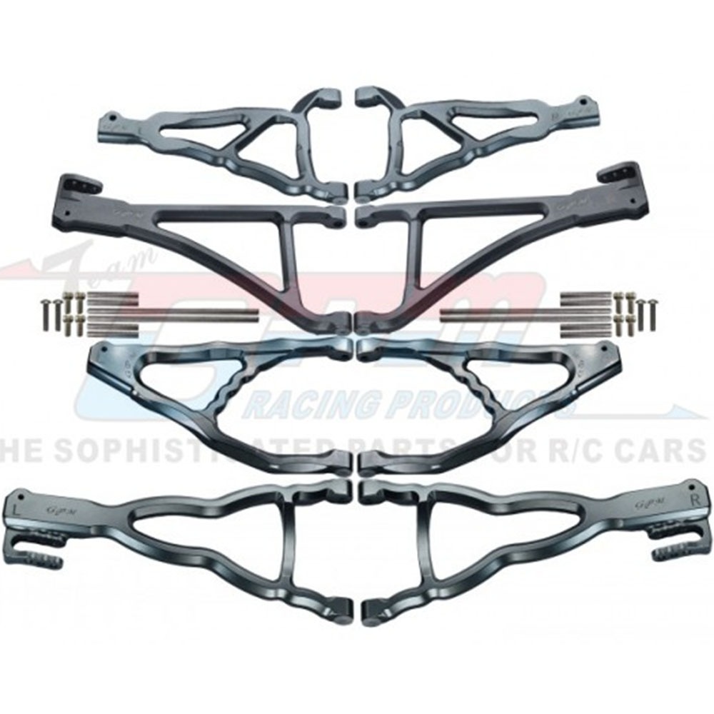 하비몬[#ER4567-GS] Aluminium Front+Rear Upper &amp; Lower Suspension Arm (Grey Silver) (for Summit, Revo3.3, E-Revo(-2017))[상품코드]GPM