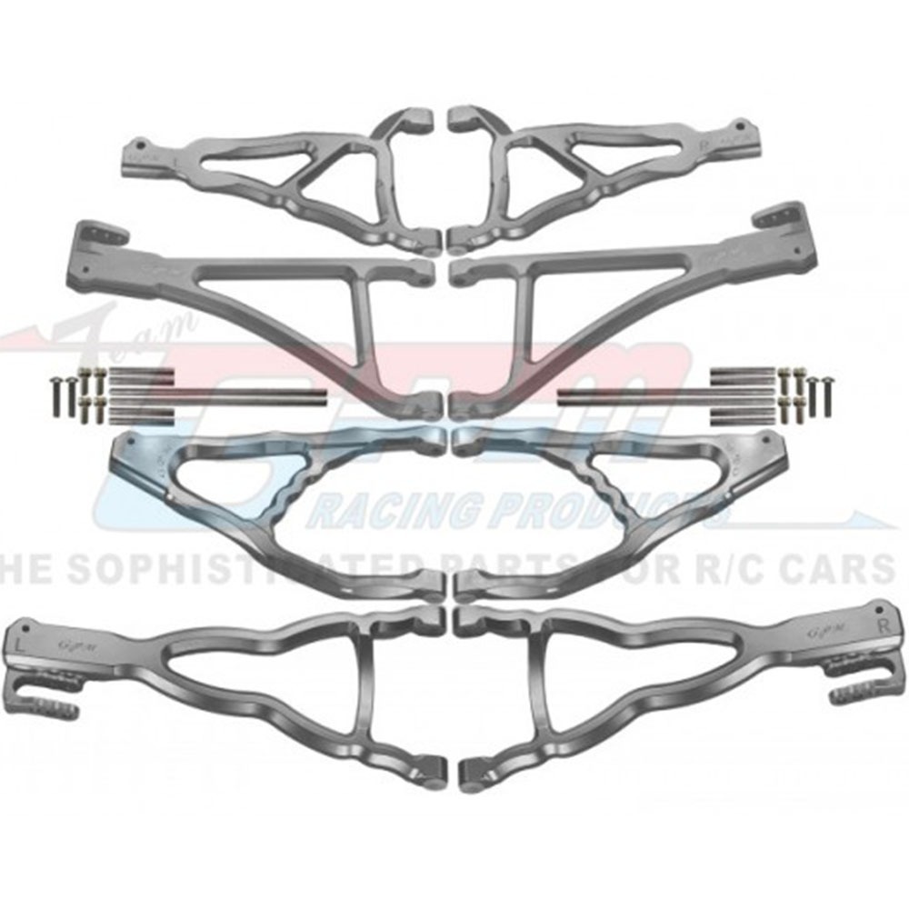 하비몬[#ER4567-S] Aluminium Front+Rear Upper &amp; Lower Suspension Arm (Silver) (for Summit, Revo3.3, E-Revo(-2017))[상품코드]GPM