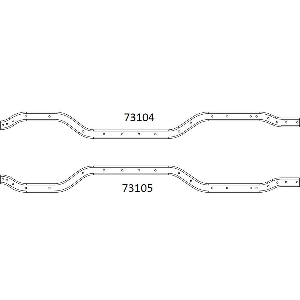 하비몬[#97401200] Chassis Rail Set Left &amp; Right for EMO-X3 (설명서 품번 #73104, 73105)[상품코드]CROSS-RC