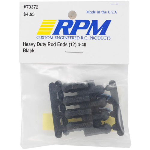 ϺHeavy Duty Rod Ends (12) for most Losi, Associated and HPI Turnbuckles using 4.3mm Balls &amp; 4-40 (3mm) thds. (Black)[ǰڵ]RPM