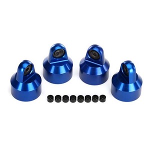 하비몬[#AX7764A] Shock caps, aluminum (blue-anodized), GTX shocks (4)/ spacers (8)[상품코드]TRAXXAS
