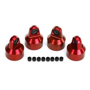 하비몬[#AX7764R] Shock caps, aluminum (red-anodized), GTX shocks (4)/ spacers (8)[상품코드]TRAXXAS