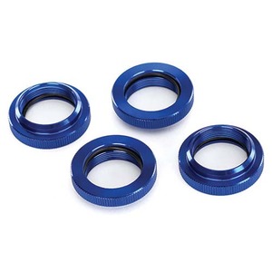 하비몬[#AX7767] Spring retainer (adjuster), blue-anodized aluminum, GTX shocks (4) (assembled with o-ring)[상품코드]TRAXXAS