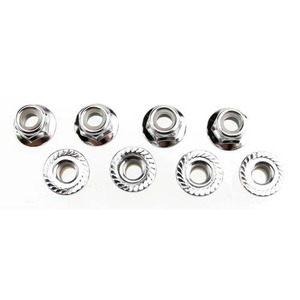 하비몬[#AX5147X] [8개입] 5mm Flanged Nylon Locking Nuts (Steel, Serrated)[상품코드]TRAXXAS