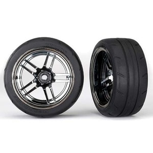 하비몬[#AX8374] Tires And Wheels, Assembled, Black, Rear[상품코드]TRAXXAS