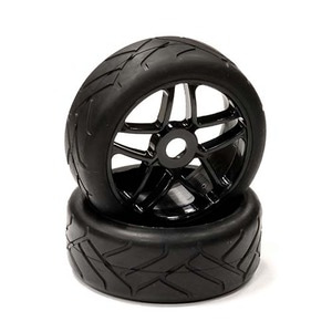 하비몬[#C23957BLACK] [2개입] Mounted Tire, Wheel &amp; Insert H831 Style w/ 17mm Hex for 1/8 Buggy Size (Black)[상품코드]INTEGY