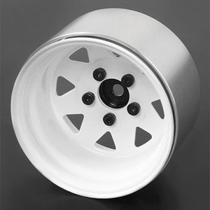 하비몬[#Z-W0242] [4개입] 5 Lug Deep Dish Wagon 1.9&quot; Steel Stamped Beadlock Wheels (White)[상품코드]RC4WD