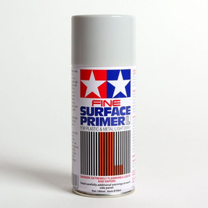 하비몬[#87064] Fine Surface Primer L (Light Grey) - Spray Can 180ml (타미야 프라이머/서페이서 캔 스프레이 도료)[상품코드]TAMIYA