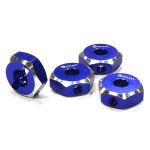 하비몬[단종] [#C26369BLUE] 12mm Hex Wheel (4) Hub 5mm Thick for 1/10 Axial, Tamiya, TC &amp; Drift (Blue)[상품코드]INTEGY