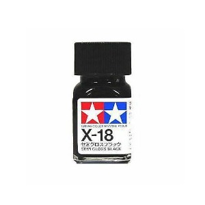 하비몬[#TA80018] Enamel Paint X-18 Semi Gloss Black - Net 10ml[상품코드]TAMIYA