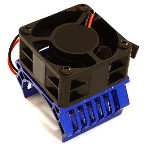 하비몬[#C28599BLUE] 36mm Motor Heatsink+40x40mm Cooling Fan 16k rpm for 1/10 TR-MT10E &amp; TRX-4 (Blue)[상품코드]INTEGY