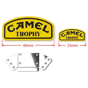 하비몬[#TRX4ZSP44-OC-1] [데칼2개/브라켓포함] 2 x Camel Trophy Metal Plates Large 48mm&amp;25mm w/Bracket for TRX-4 Defender[상품코드]GPM