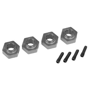 하비몬[#AX8269A] Wheel Hubs, 12mm Hex, 6061-T6 Aluminum (Charcoal Gray-Anodized) (4)/ Screw Pin (4)[상품코드]TRAXXAS