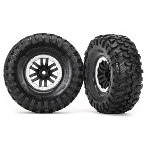 하비몬[#AX8272X] Tires And Wheels, Assembled, Glued (TRX-4® Satin Beadlock Wheels, Canyon Trail 1.9 Tires) (2)[상품코드]TRAXXAS