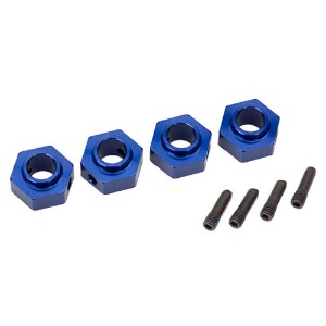 하비몬[#AX8269X] Wheel Hubs, 12mm Hex, 6061-T6 Aluminum (Blue-Anodized) (4)/ Screw Pin (4)[상품코드]TRAXXAS