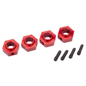 하비몬[#AX8269R] Wheel Hubs, 12mm Hex, 6061-T6 Aluminum (Red-Anodized) (4)/ Screw Pin (4)[상품코드]TRAXXAS