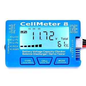 하비몬[BM0002] (배터리 체커) CellMeter 8 AOK 5W Battery and Servo Tester 2S-8S（with Balance Discharger 5W, LCD Backlight)[상품코드]BEST-RCMODEL