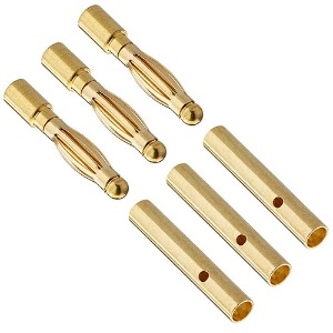 하비몬[BM0073] (3쌍입+수축튜브) 2mm Gold Bullet Connectors w/Heat Shrink Tubing (길이 수10.5+4mm｜암14.5mm)[상품코드]BEST-RCMODEL