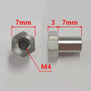 하비몬[#TRX4010/9/N-OC] [4개] Stainless Steel Hex Socket Screw - M4 x 7mm Barrel Nut (for #TRX4010/9MM)[상품코드]GPM