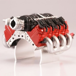 하비몬[#TRX4ZSP56C-R] V8 LS3 Engine Radiator for TRX-4 Defender (Red) (조립｜도색완료)[상품코드]GPM