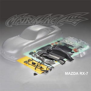 하비몬[#PC201404] 1/10 Mazda RX-7 Body Shell (Clear｜미도색)[상품코드]MATRIXLINE