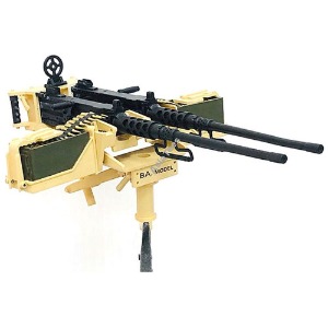 하비몬[#BA-H04 ■] [미조립/미도색품｜미니어처: 머신건] 1/10 Scale Model Twin M2HB Browning .50 Caliber Machine Gun Replica (Standard Ammo Box wo/ Shield)[상품코드]BA MODEL STUDIO