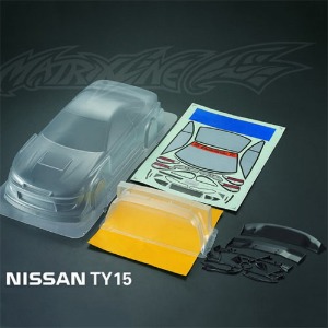 하비몬[#PC201204] 1/10 Nissan Silvia TY15 Body Shell w/Light Bucket, Rear Fender, Wing, Decal (Clear｜미도색)[상품코드]MATRIXLINE