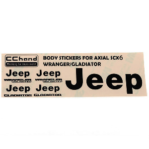 하비몬[#VVV-C1212] Metal Logo Decal Sheet for Axial 1/6 SCX6 Jeep Wrangler (Black)[상품코드]CCHAND