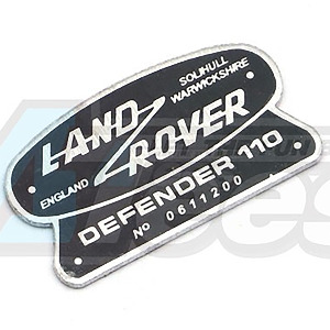 하비몬[#WO/AT019] Land Rover Rear Metallic Badge (D110) - Aluminium for Boom Racing D110 Chassis[상품코드]WOOW RC