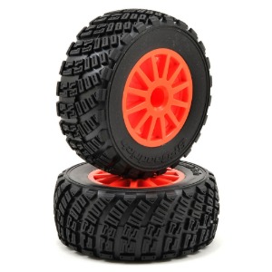 하비몬[#AX7473A] [2개입] BFGoodrich Rally Tire w/Rally Wheel (Orange) (Standard)[상품코드]TRAXXAS