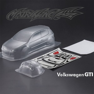 하비몬[#PC201005] 1/10 Volkswagen Golf GTI Body Shell w/Light Bucket, Decal (Clear｜미도색)[상품코드]MATRIXLINE