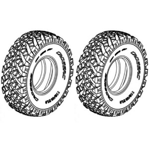 하비몬[#97401021] [2개입] 1.9&quot; Tires w/Inserts (for 크로스알씨 CROSS-RC DC8) (크기 118 x 40mm)[상품코드]CROSS-RC