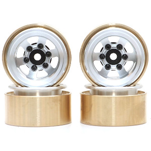 하비몬[#BRW780938TE37-S] [4개입] KRAIT™ 1.0&quot; TE37 Beadlock Wheel w/ Brass Rings &amp; Hub Options Set (Silver)[상품코드]BOOM RACING