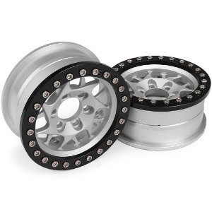 하비몬[#VPS07711] [2개입｜휠 허브 미포함] KMC 1.9 XD127 Bully Silver Aluminum Wheels (Requires SLW Hubs)[상품코드]VANQUISH PRODUCTS