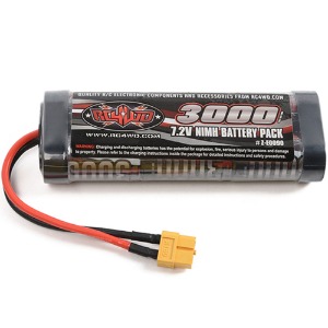 하비몬[#Z-E0090-XT60] 7.2V 3000mAh Ni-Mh Battery Pack (XT60잭: 타미야 TA02, CC-01 사용 가능)[상품코드]RC4WD