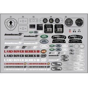 하비몬[#BRX02318] BRX02 Land Rover 109 Land Rover® Series III 109 Pickup Decal Sheet[상품코드]BOOM RACING