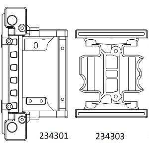 하비몬[#97401218] Front Bumper Mount &amp; Center Gearbox Mount (Beam Accessory Bag#2) for EMO-X3 (설명서 품번 #234301, 234303)[상품코드]CROSS-RC