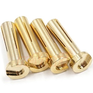 하비몬[#WPT-0128] [4개입] 5x18mm Gold Male Bullet Plug[상품코드]YEAH RACING