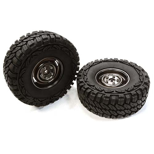 ϺComposite 4L Type 1.9 Size Wheel &amp; Tire (2) for 1/10 Scale Crawler (O.D.=113mm) (Gun)[ǰڵ]INTEGY