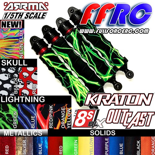 하비몬[ARM818NFX] (쇽 부츠｜4개입) ARRMA 5th Scale Kraton 8S / Outcast 8S Shock Boots - Neon Flux[상품코드]FULL FORCE RC