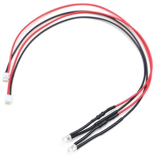하비몬[#TRC/302569R] 3mm 6-12V LED Unit Set with JST ZH1.5 Wire Length 20 cm (2 Red LEDS)[상품코드]TEAM RAFFEE
