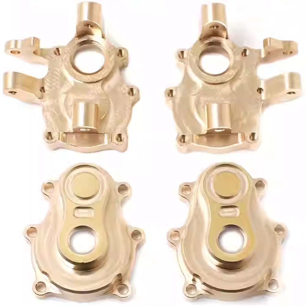 하비몬[#EMO-X-02] [2세트입｜총 167g] Brass Front Portal Axle Steering Knuckle &amp; Cover w/Screws for EMO-X1, X2, X3[상품코드]CROSS-RC