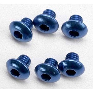 하비몬[#AX3940] Screws, 4x4mm button-head machine, aluminum (blue) (hex drive) (6)[상품코드]TRAXXAS