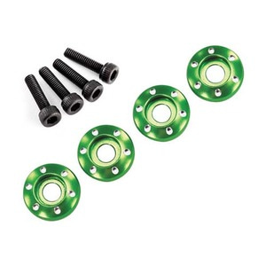 하비몬[#AX7668G] Wheel nut washer machined aluminum green / 3x12mm CS (4)[상품코드]TRAXXAS
